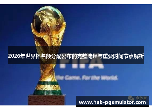 2026年世界杯名额分配公布的完整流程与重要时间节点解析